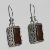 boucles d'oreilles argent cornaline