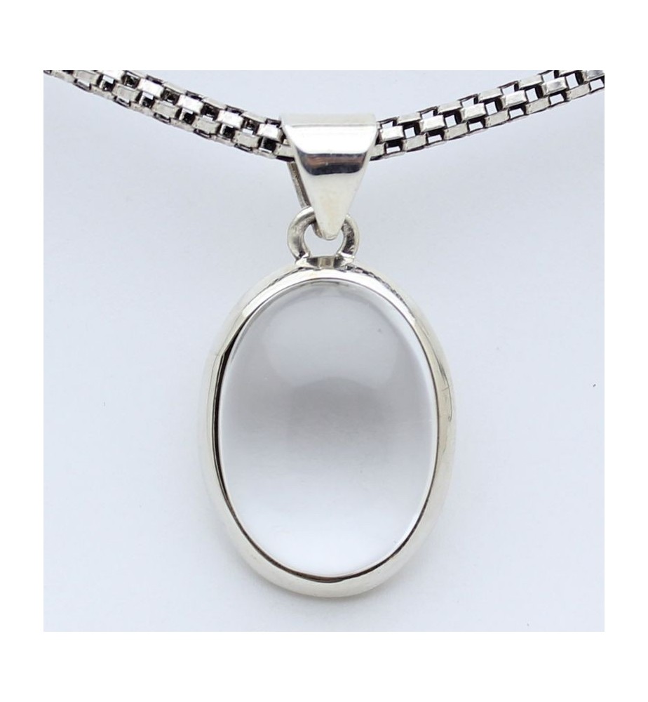 pendentif argent et cristal de roche pendentif argent et cristal de roche
