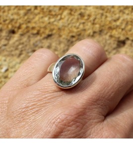 bague argent 925 et prasioslite