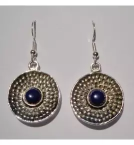 Boucles d'oreilles argent et lapis lazuli