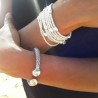 bracelet perles argent femme
