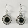 boucles d'oreilles onyx et argent