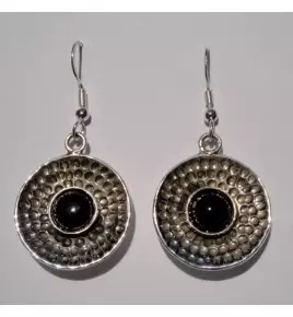 Boucles d'oreilles onyx noir