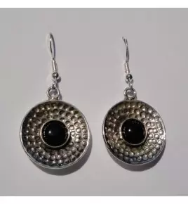 Boucles d'oreilles onyx noir