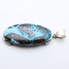 pendentif argent et pierre bleue