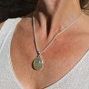 pendentif argent prehnite verte