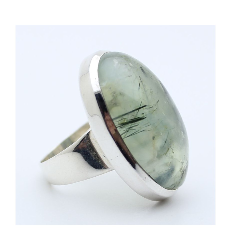 bague argent et préhnite bague argent et préhnite
