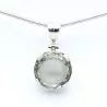 pendentif argent et prasiolite