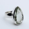 bague argent et prasiolite