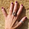 bague argent 925 et prasiolite