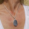 pendentif argent 925 et calcédoine