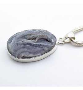 pendentif argent et pierre