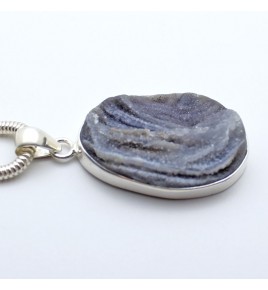 pendentif calcédoine et argent