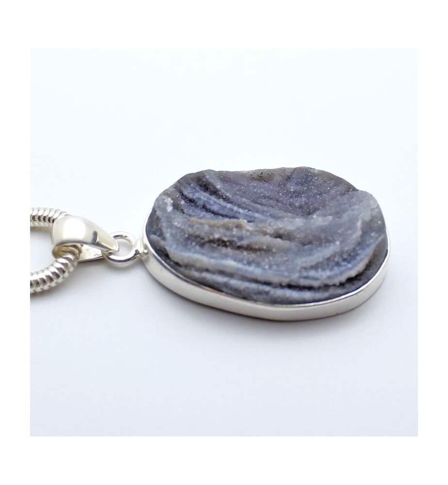pendentif calcédoine et argent