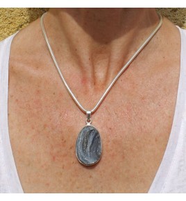 pendentif argent et pierre ethnique