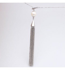 collier sautoir argent