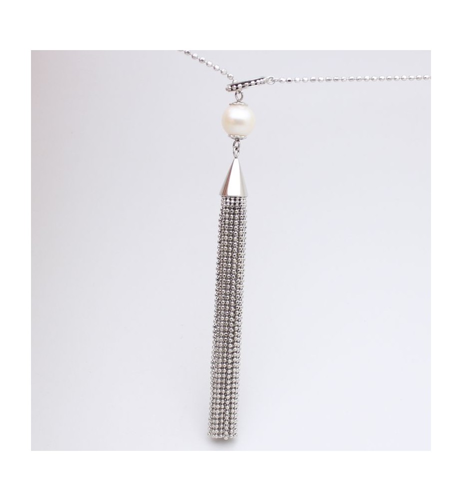 collier sautoir argent