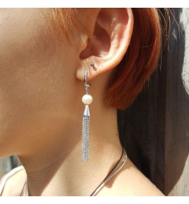 boucles d'oreilles argent rhodié
