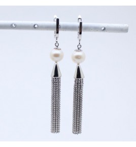 boucles d'oreilles argent rhodié