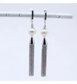 boucles d'oreilles argent rhodié