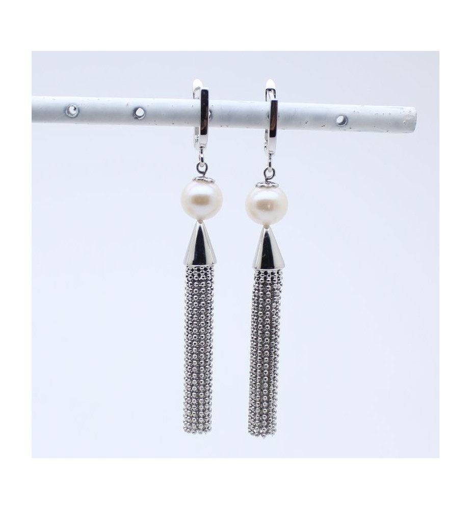 boucles d'oreilles argent rhodié