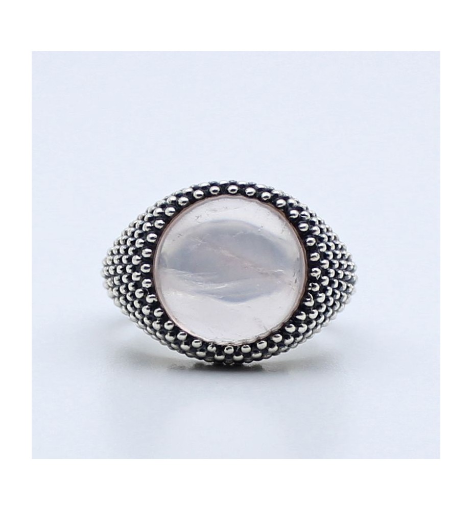 bague quartz rose