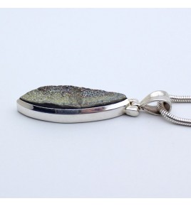 pendentif argent et pyrite