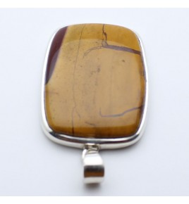 pendentif argent et jaspe