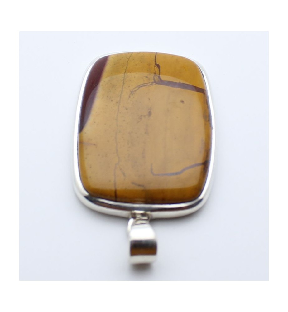 pendentif argent et jaspe