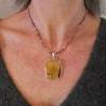 pendentif argent 925 et jaspe mokaïte