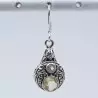 boucles d'oreilles argent et quartz lemon