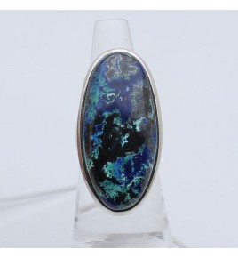 bague argent et pierre bleue