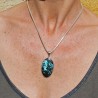 pendentif argent 925 et azurite