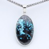 pendentif argent et azurite
