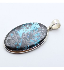 pendentif argent et pierre ethnique