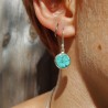 boucles d'oreilles argent 925 et turquoise