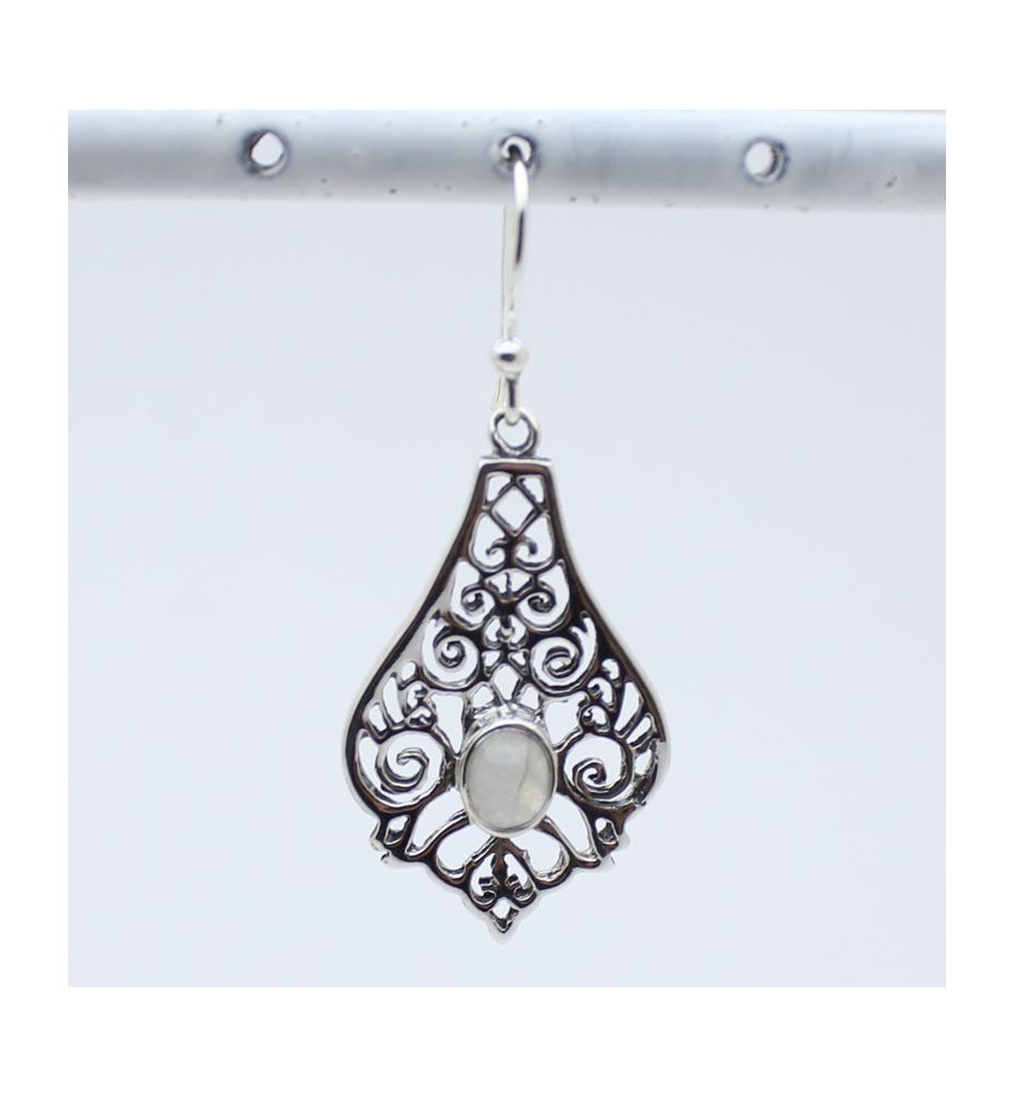 boucles d'oreilles argent et pierre de lune boucles d'oreilles argent et pierre de lune