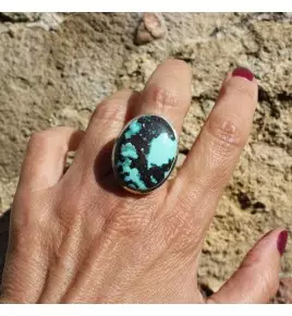 bague argent et turquoise