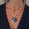 pendentif argent 925 et agate dendritique