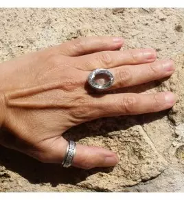 bague argent et cristal de roche