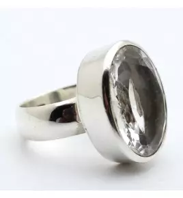 bague argent et cristal de roche