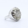 bague argent et pyrite