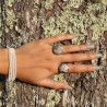 bague argent 925 et pyrite