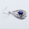 pendants d'oreilles argent et lapis lazuli