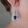 boucles d'oreilles en argent 925 et lapis lazuli