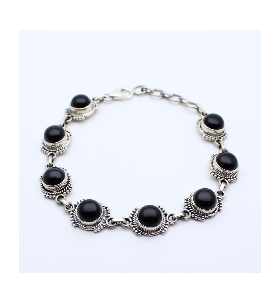 bracelet en argent et onyx bracelet en argent et onyx