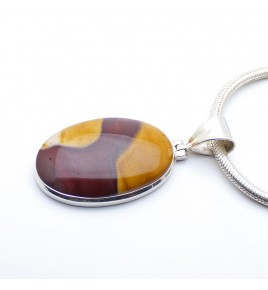 pendentif argent et jaspe