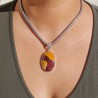 pendentif argent 925 et jaspe mokaite