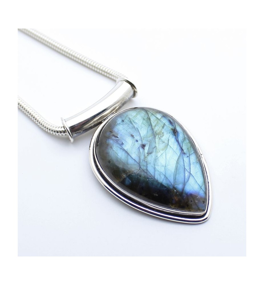 pendentif argent et labradorite pendentif argent et labradorite