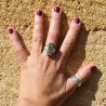 bague aigue marine brute